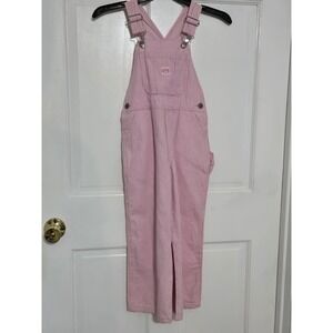 Key Premium Kids Bib Overall pink white stripe NWT sz 5